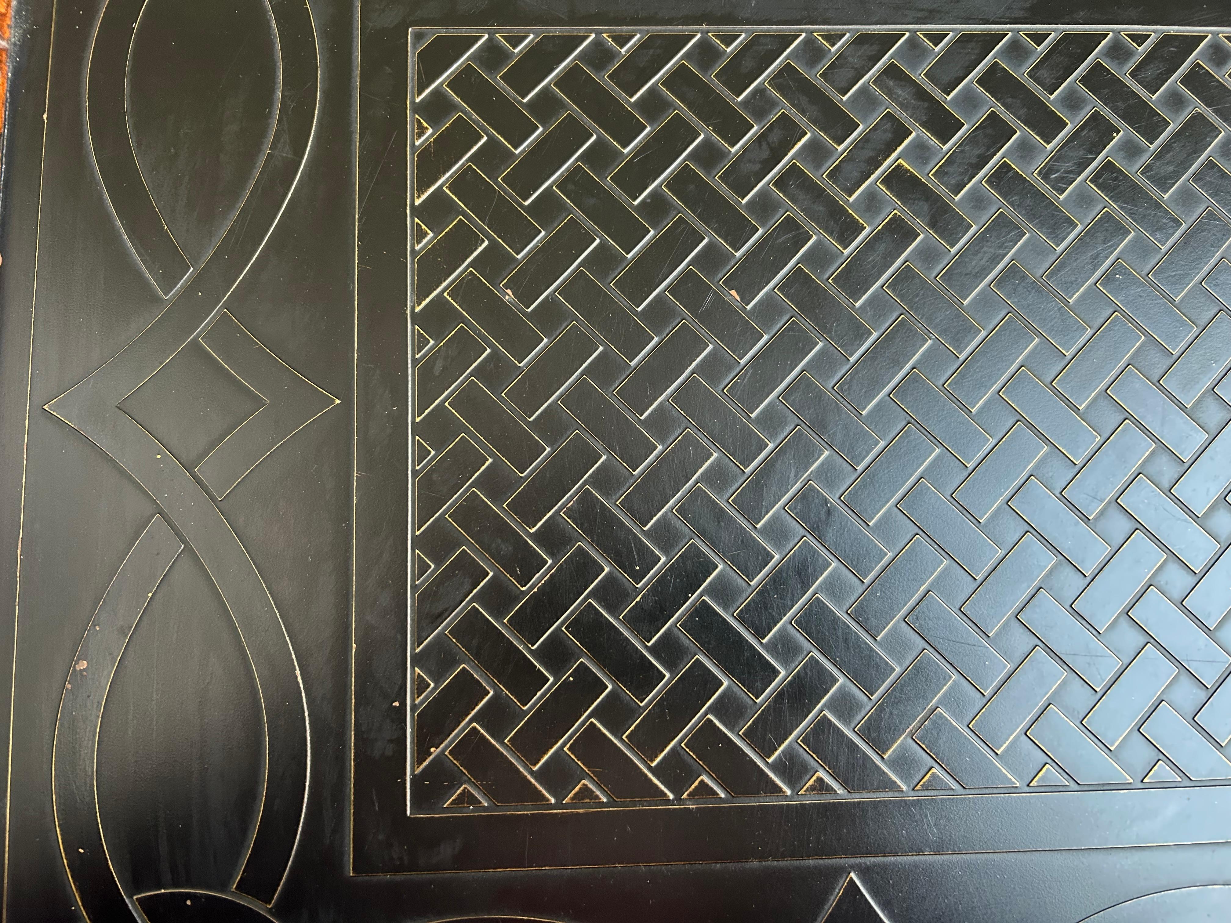 Handsome Faux Bamboo 2 Tier Console Table Mid-Century Modern For Sale 5