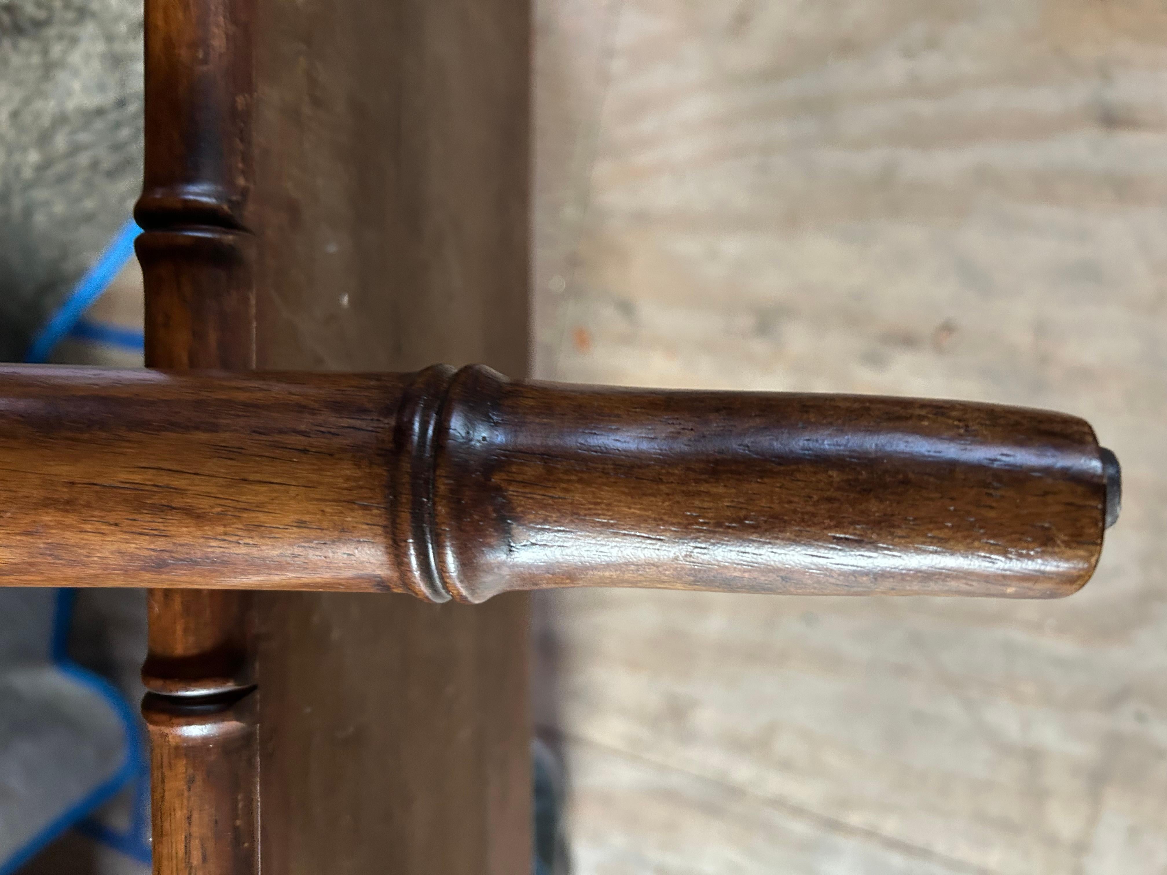 Handsome Faux Bamboo 2 Tier Console Table Mid-Century Modern For Sale 10