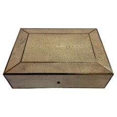 Vintage Handsome Faux Shagreen Cigar Box