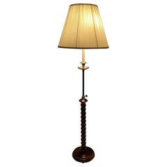 Handsome Frederick Cooper Mahogany Barley Twist Floor Lamp