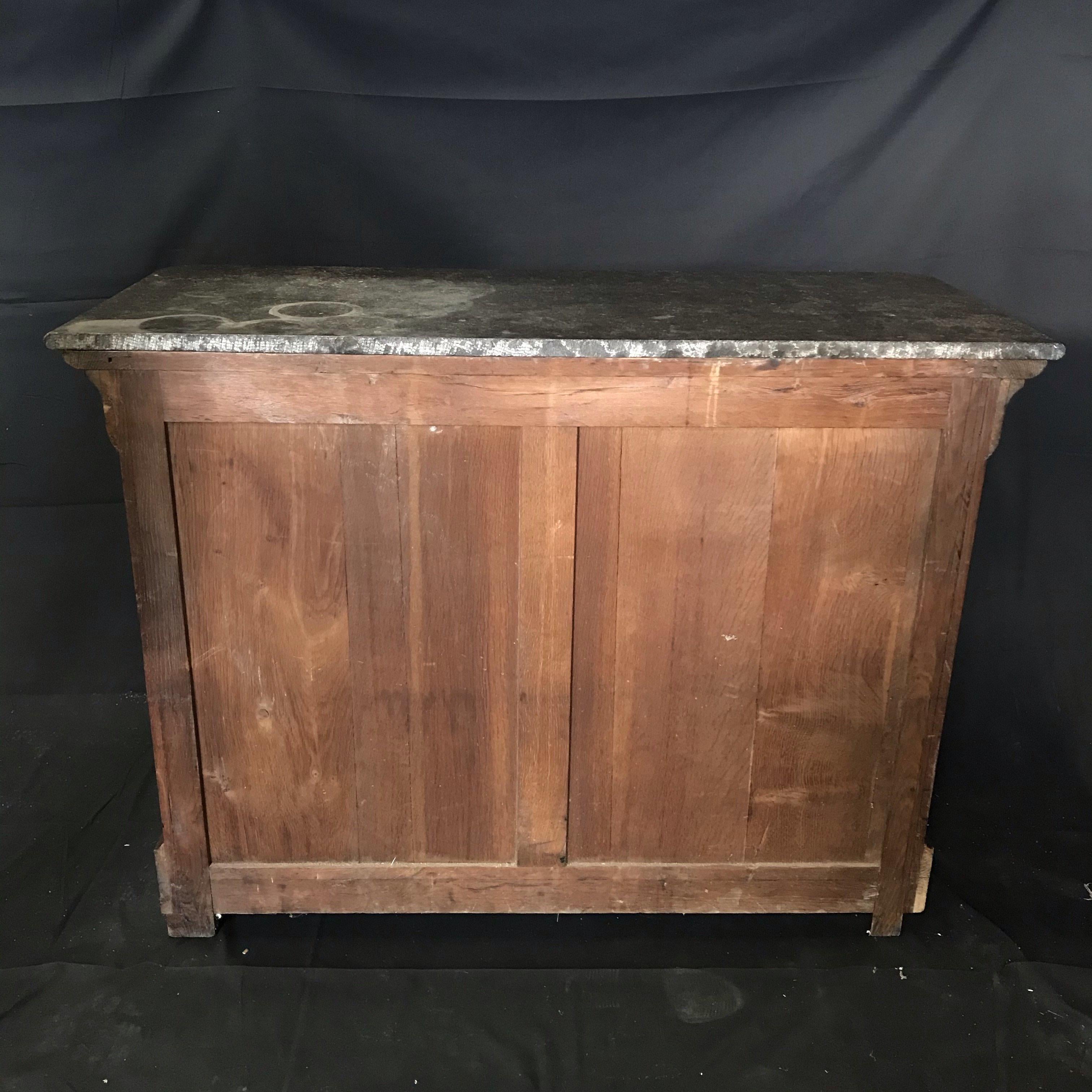 Handsome French Empire Marble-Top Burled Walnut Chest of Drawers 5