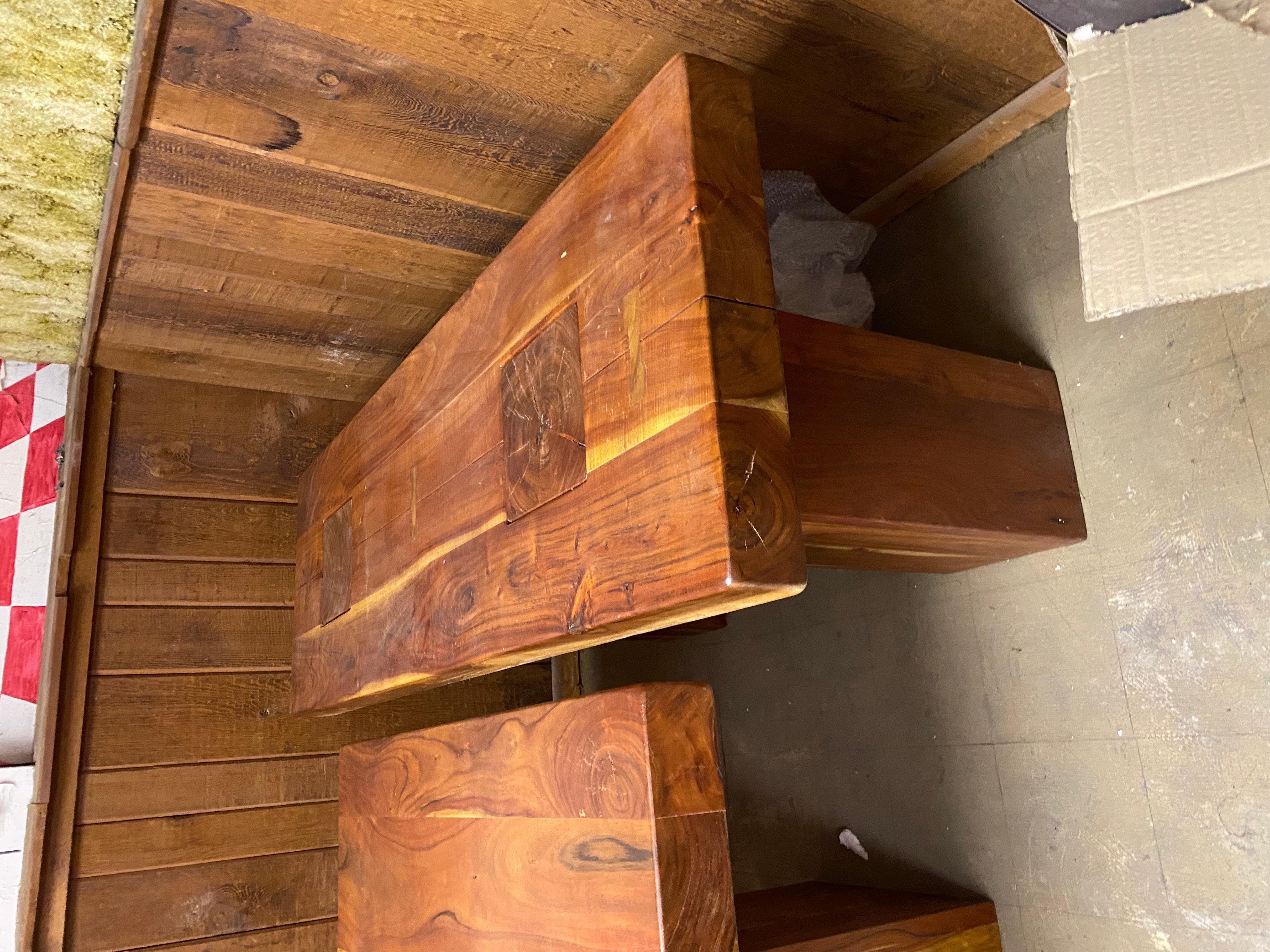 Mid-Century Modern Handsome Handcrafted Games Table And Console, Dovetail Joinery Top. For Sale