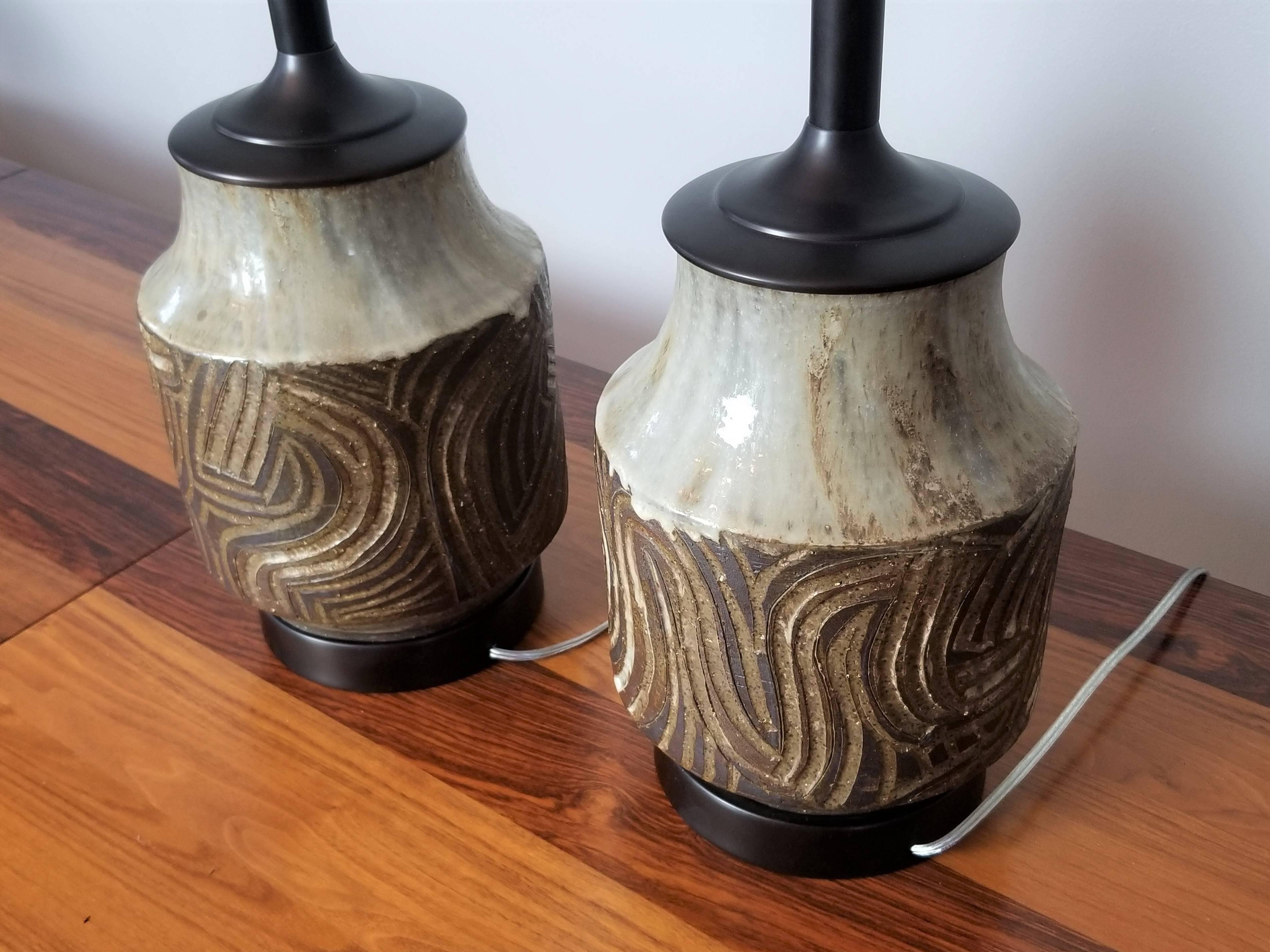 handmade pottery lamps for sale