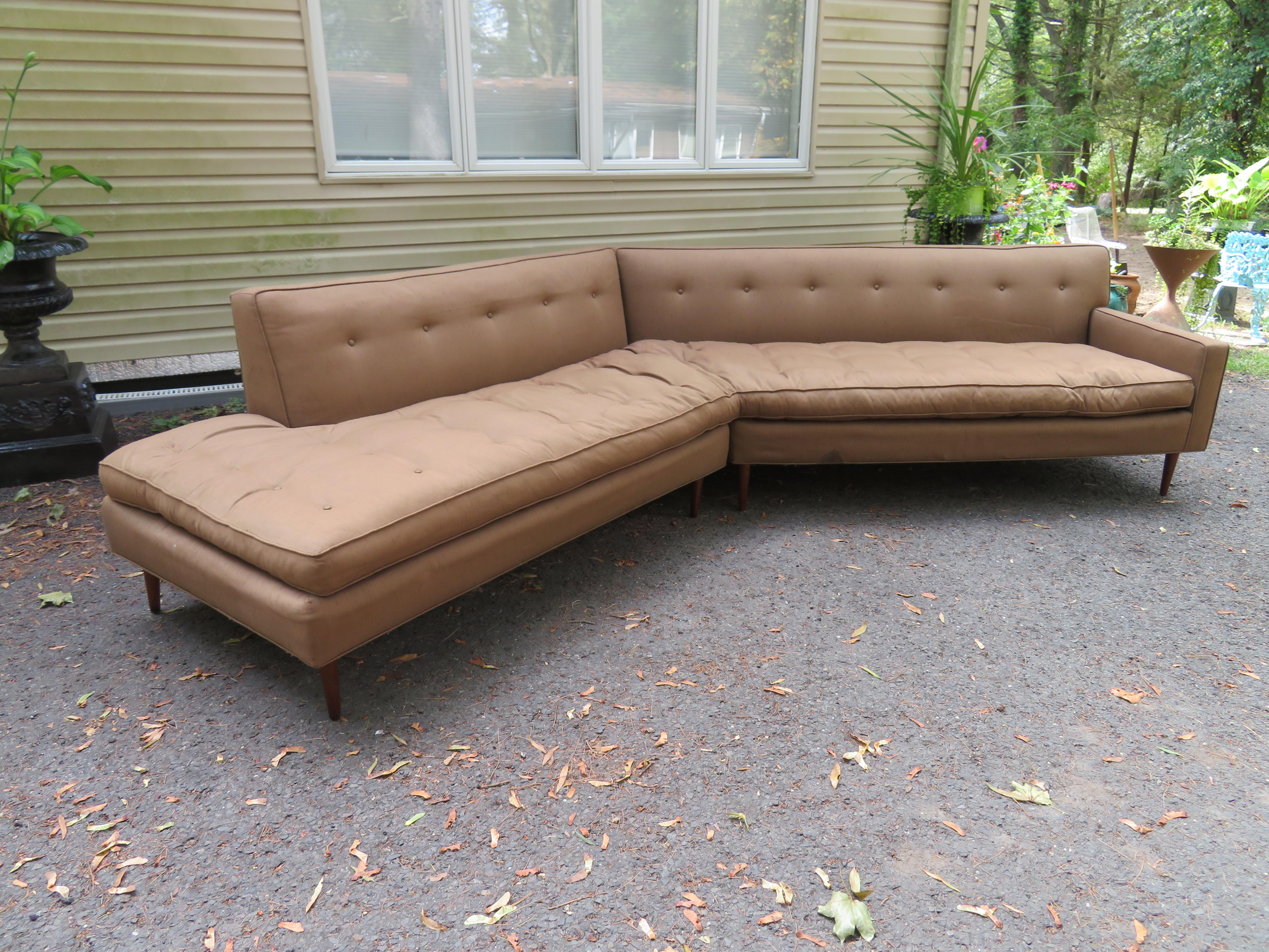 Handsome Harvey Probber 2-Piece Nuclear Sert Sectional Sofa Mid-Century Modern For Sale 3