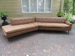 Handsome Harvey Probber 2-Piece Nuclear Sert Sectional Sofa Mid-Century Modern