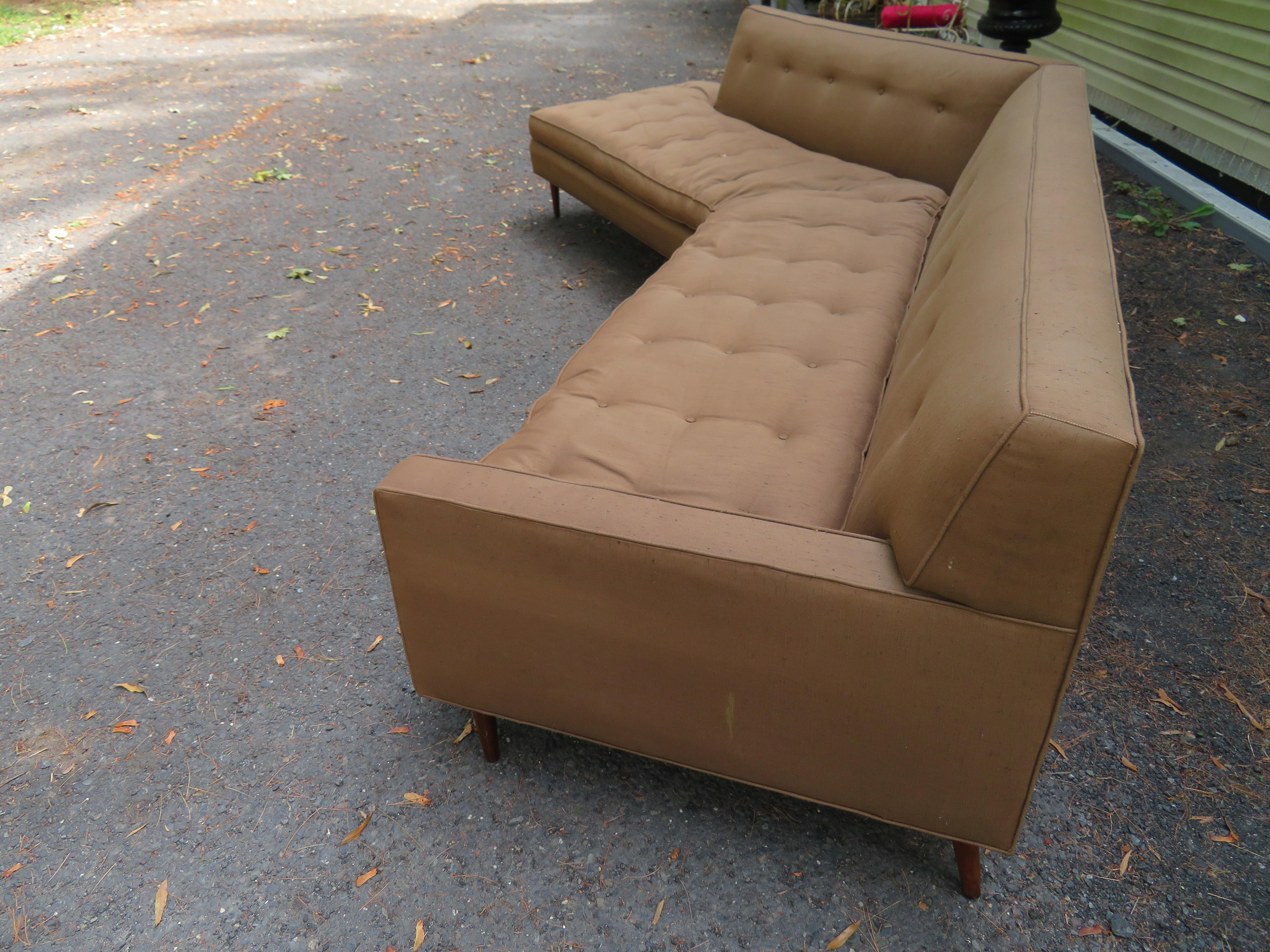 Mid-20th Century Handsome Harvey Probber 2-Piece Nuclear Sert Sectional Sofa Mid-Century Modern For Sale