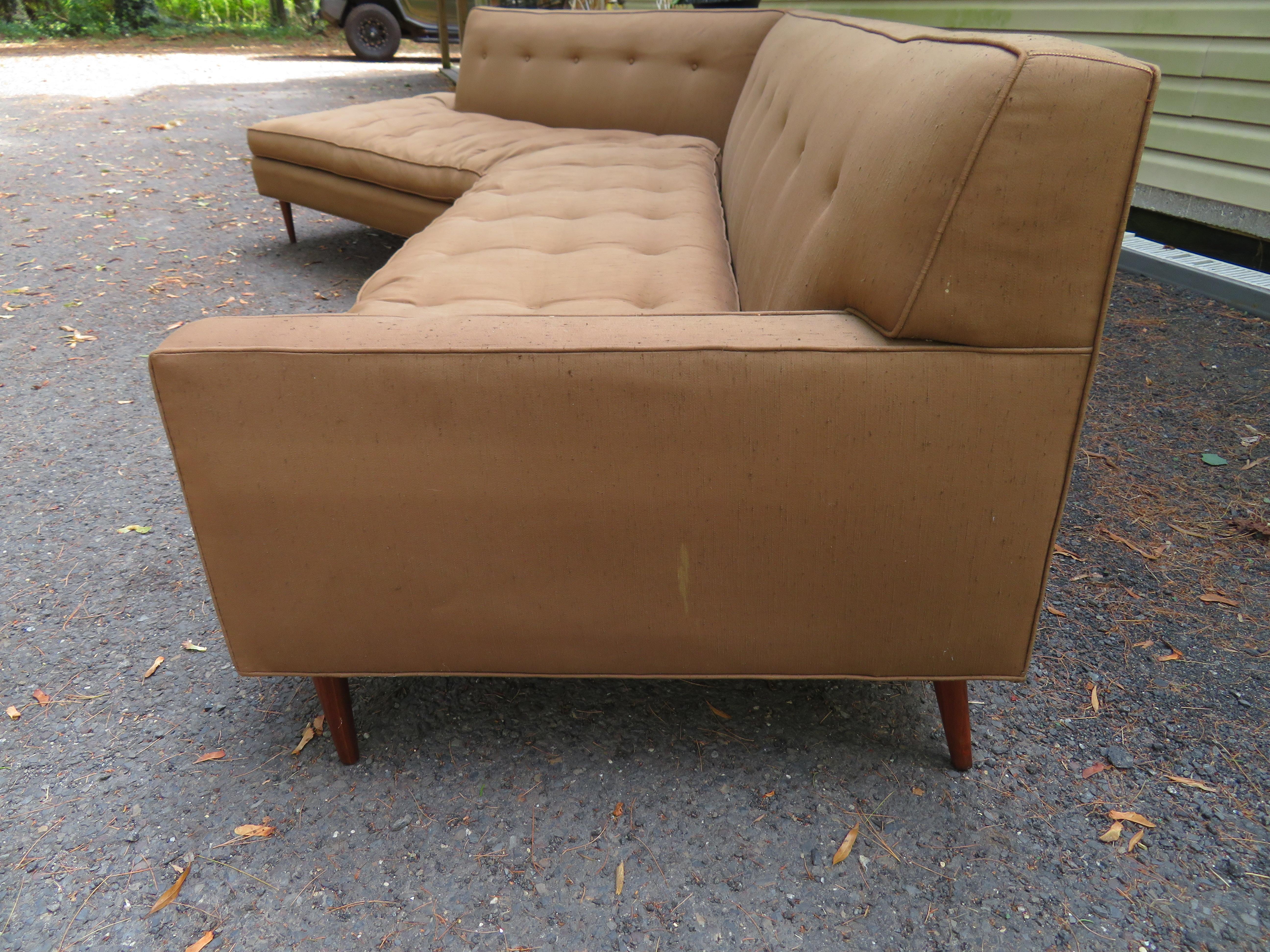 Upholstery Handsome Harvey Probber 2-Piece Nuclear Sert Sectional Sofa Mid-Century Modern For Sale