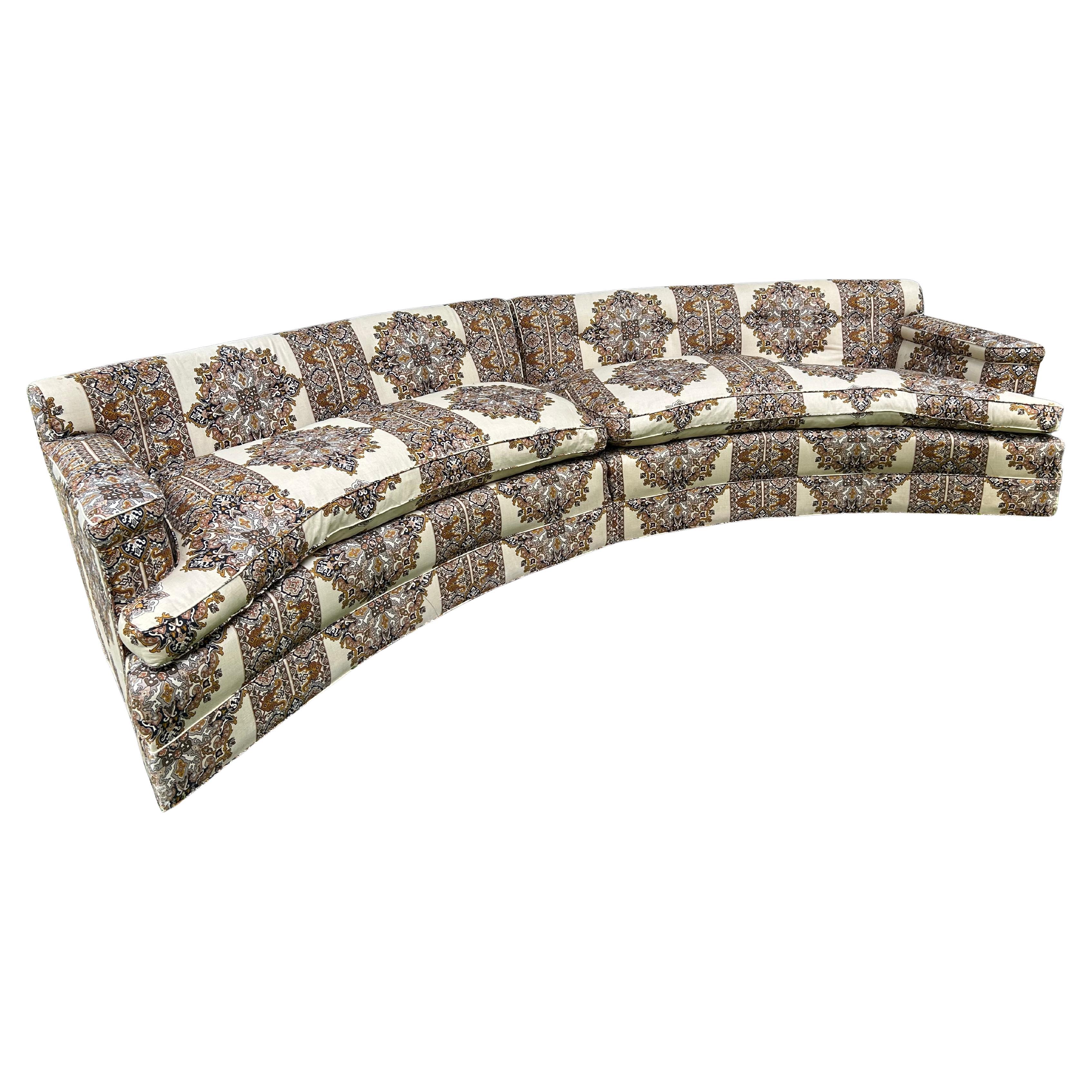 Handsome Harvey Probber style 2 Piece Curved Sofa Sectional Mid-Century For Sale 11