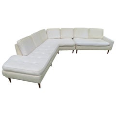 Handsome Harvey Probber Two-Piece Nuclear Sert Sectional Sofa Mid-Century Modern