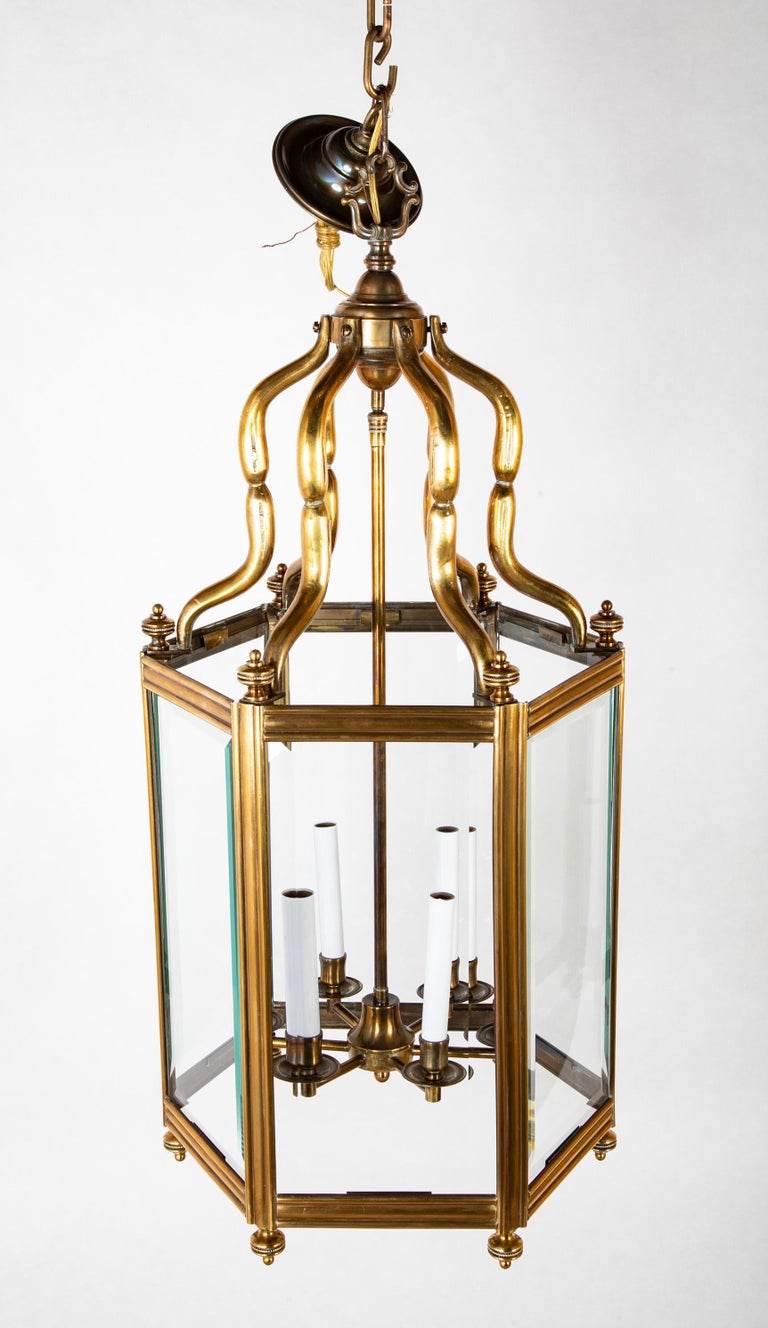 Handsome Hexagonal Six Light Brass Lantern Handsome Hexagonal Six Light Brass Lantern
