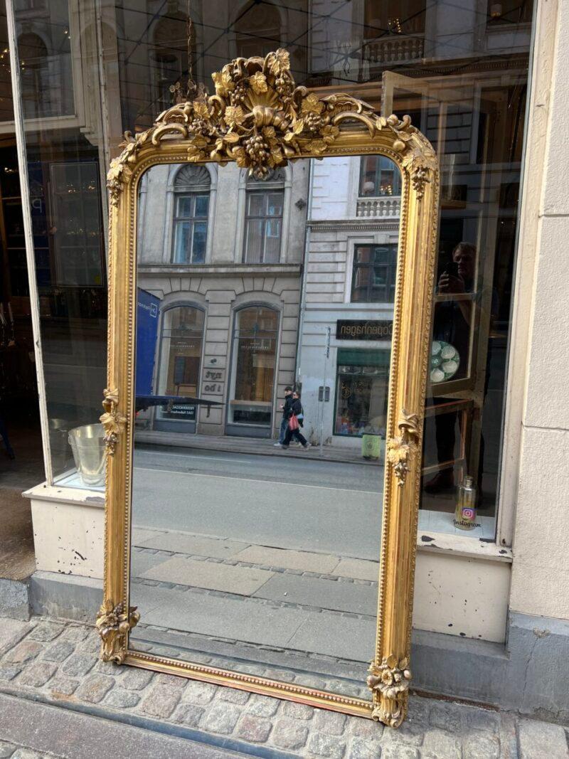 Foglia d’oro Splendido specchio d'oro ornato-Francia 1860 in vendita