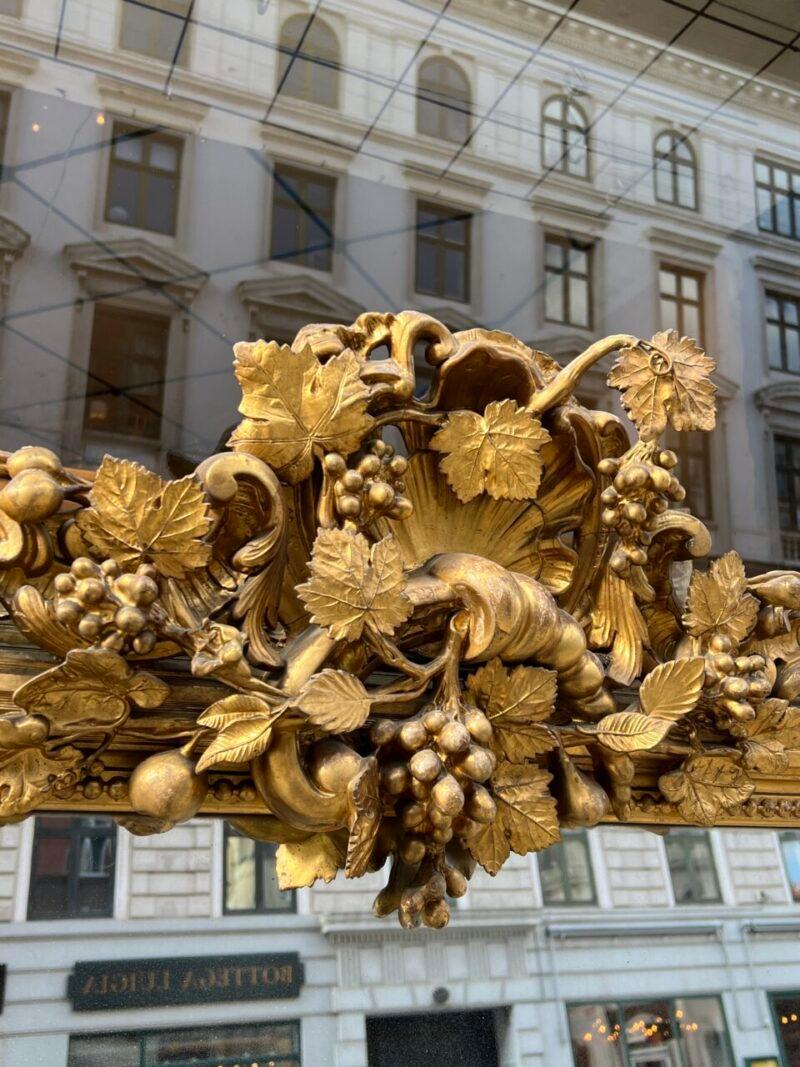 Splendido specchio d'oro ornato-Francia 1860 in vendita 1