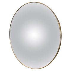 Brass Convex/Butler's Mirror-Italy 1960s