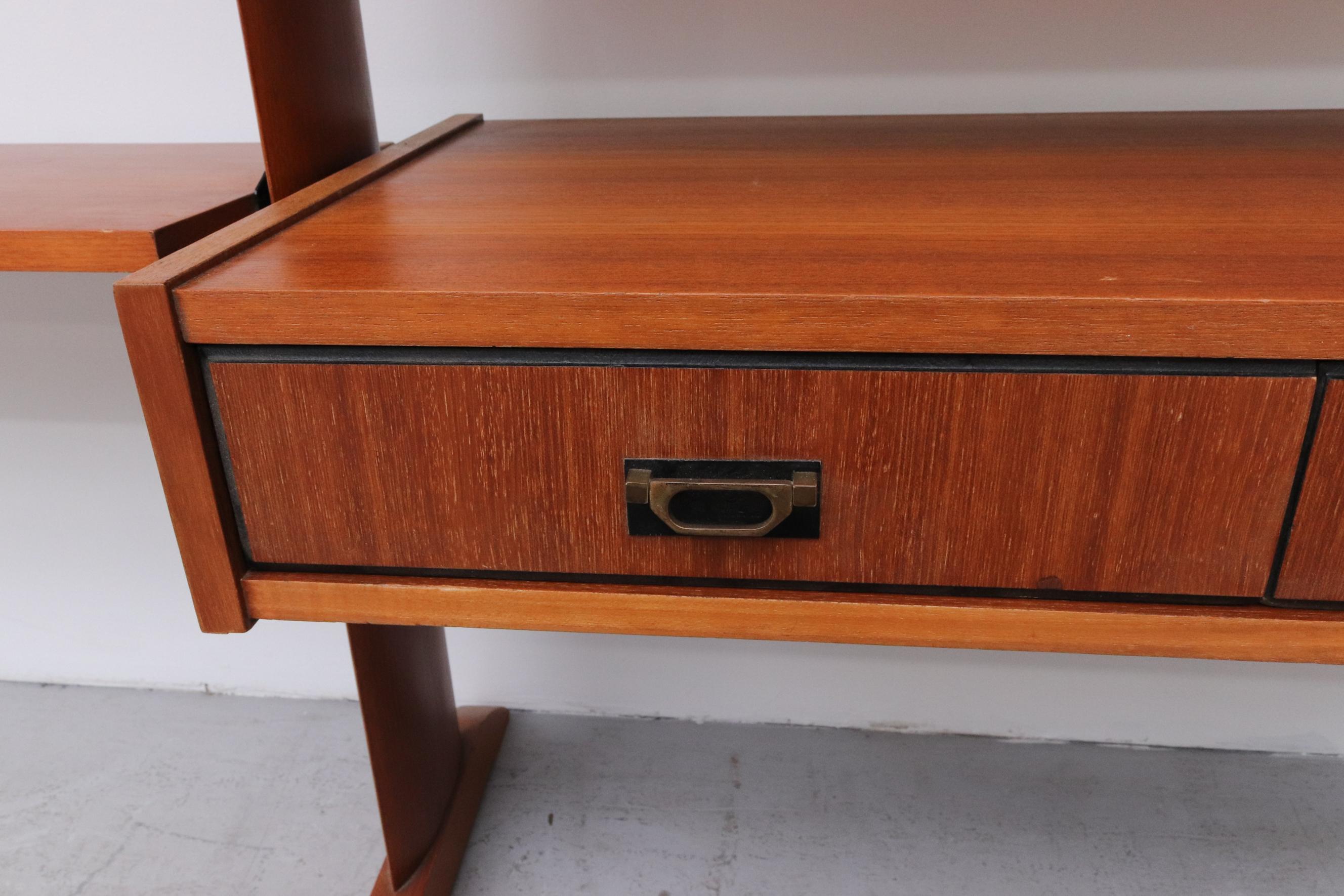 Handsome Italian Standing Wall Unit with Drop Down Table 6