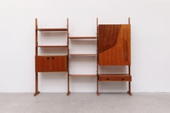 Handsome Italian Standing Wall Unit with Drop Down Table