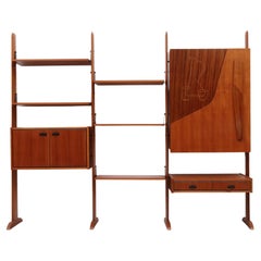Handsome Italian Standing Wall Unit with Drop Down Table