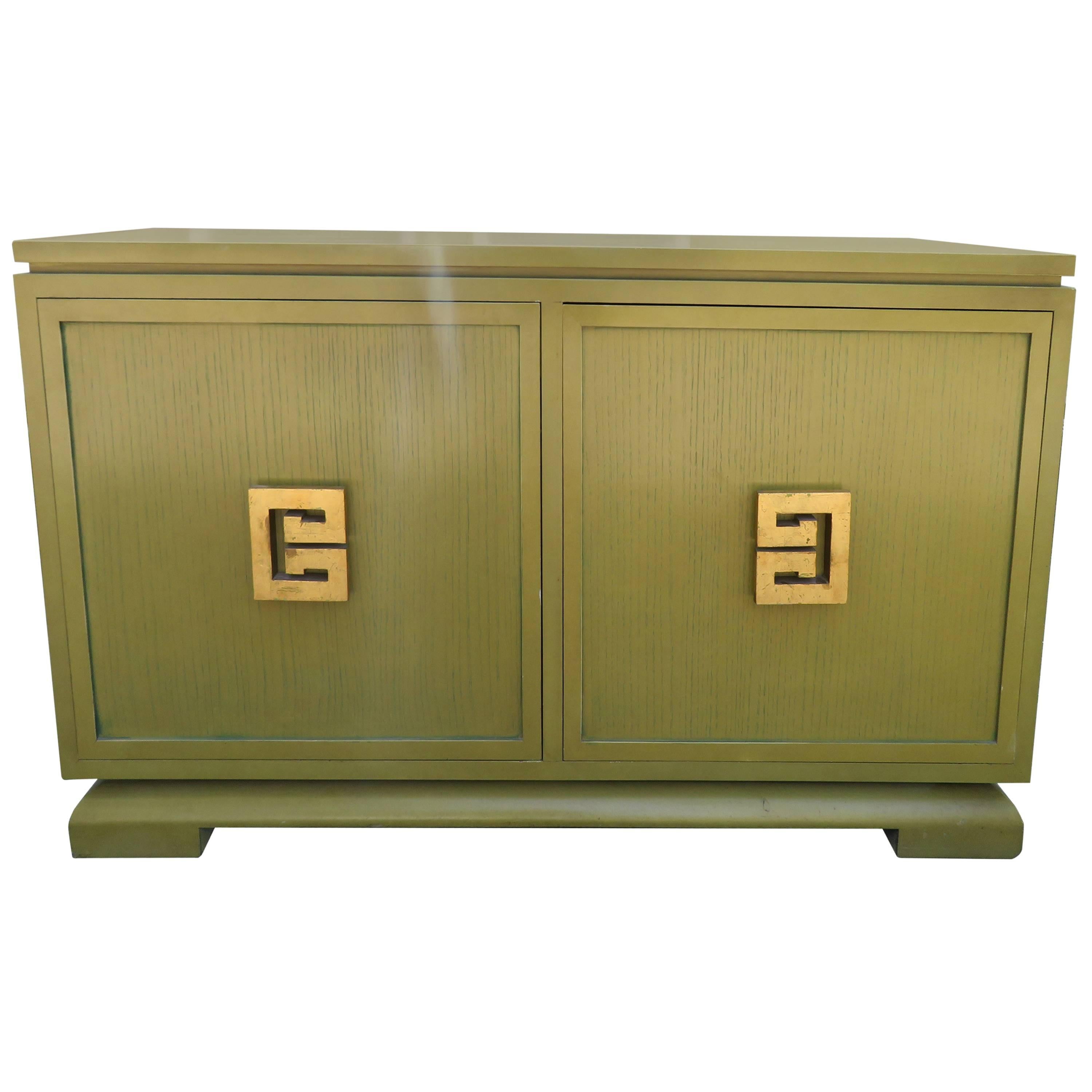 Superbe buffet crédence asiatique de style James Mont:: moderne du milieu du siècle