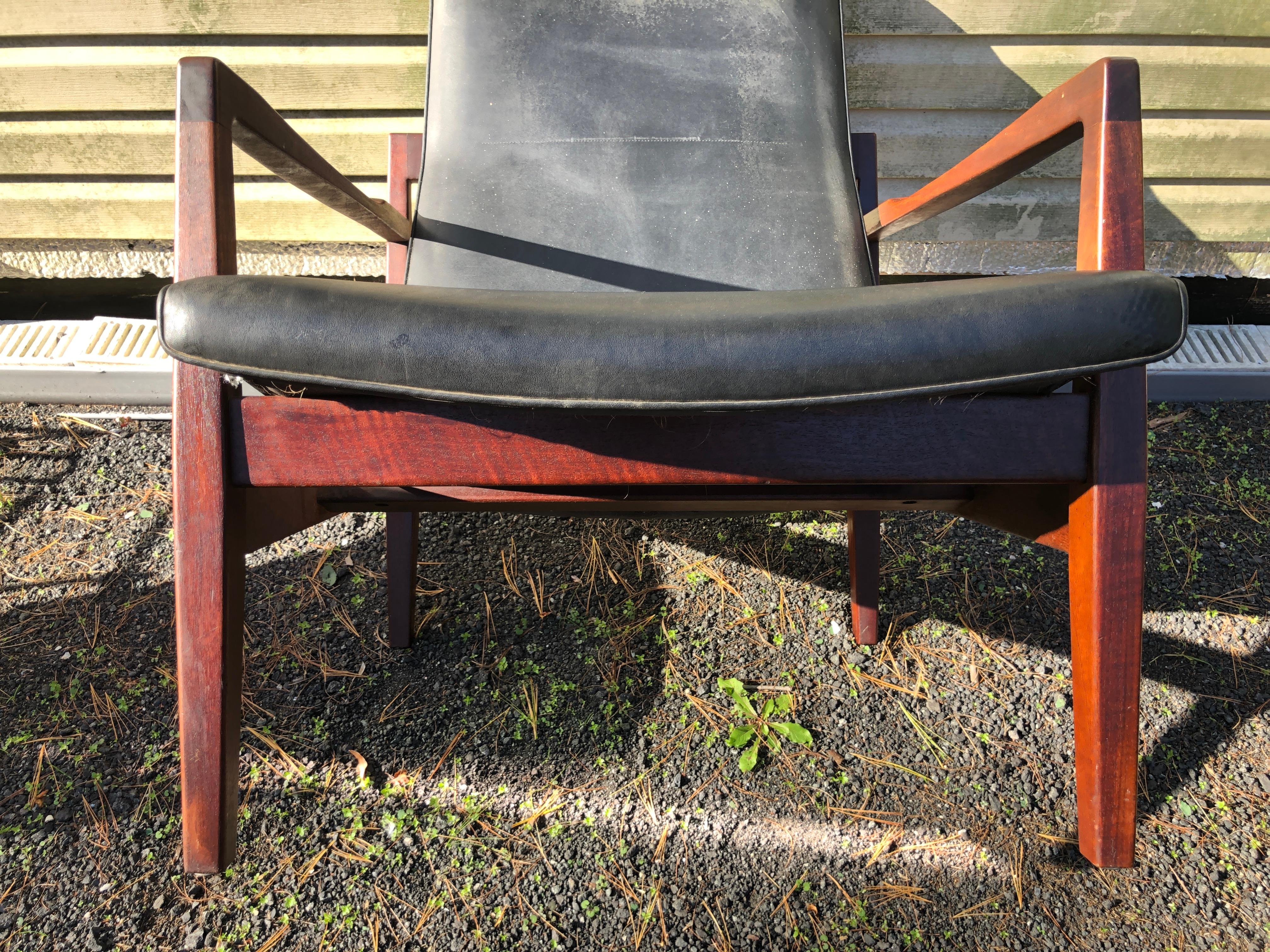 Magnifique chaise longue en noyer Jens Risom Mid-Century Modernity en vente 12