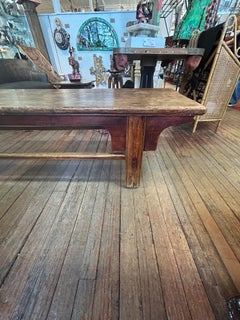 Handsome Large 19th Century Sturdy Rustic Elm Bench