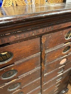 Handsome Large Antique Amberg File & Index Company Letter File Cabinet