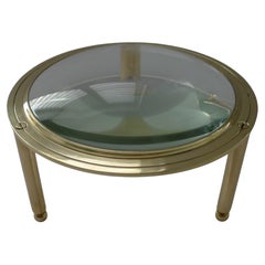 Handsome Large Antique English Brass Framed Magnifying Glass c.1900