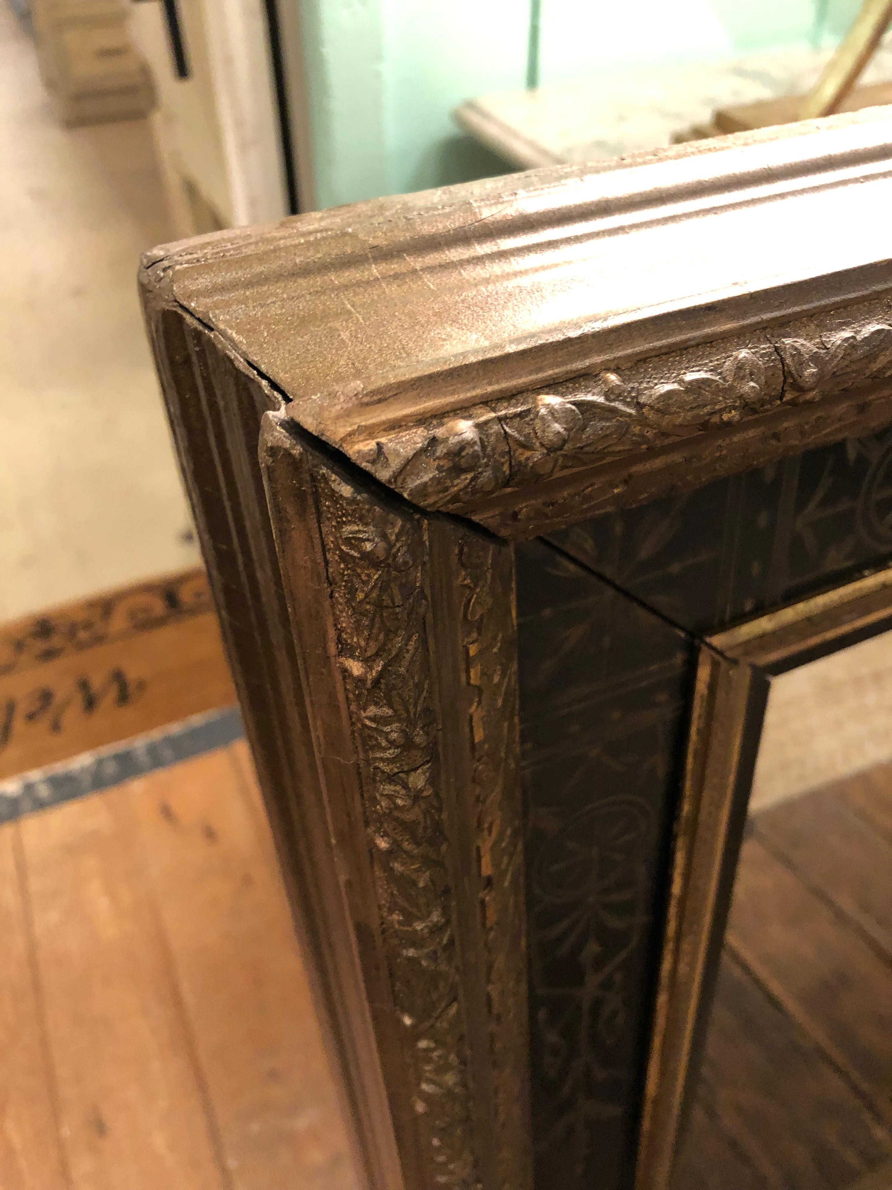 large antique rectangular mirror