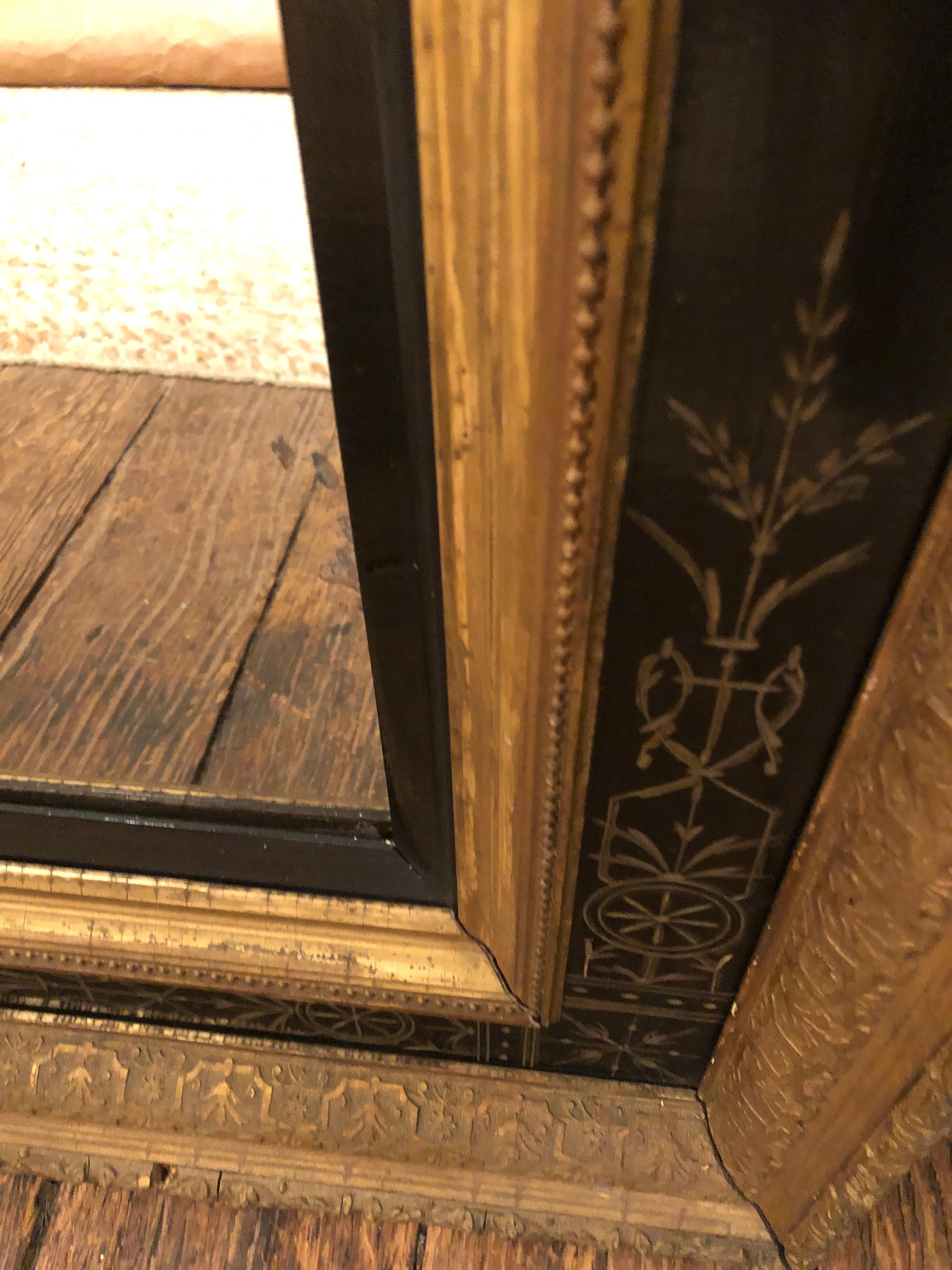 North American Handsome Large Rectangular Victorian Antique Mirror
