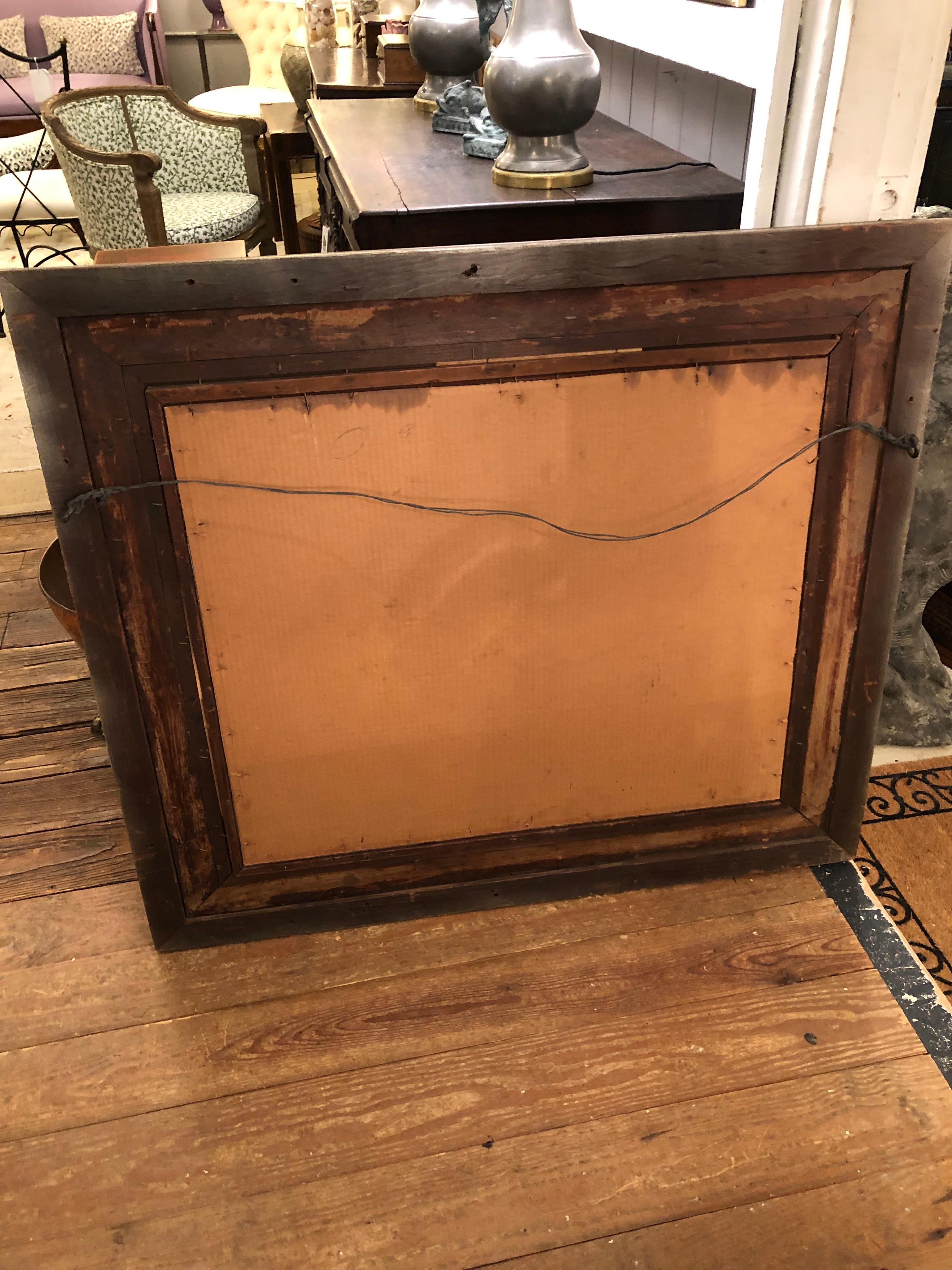 Handsome Large Rectangular Victorian Antique Mirror 3