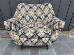 Handsome Lawrence Peabody Barrel Back Tub Chair Selig, Mid-Century Modern