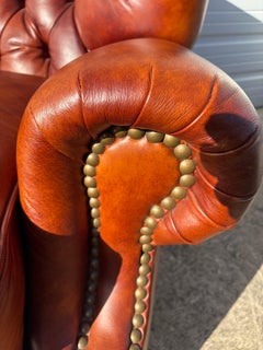 Handsome leather Chesterfield style Churchill cigar club chair