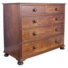 Used Handsome Mahogany Chest of Drawers with Bun Feet