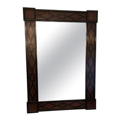 Handsome Mahogany & Ebonized Theodore Alexander Ellie Mirror