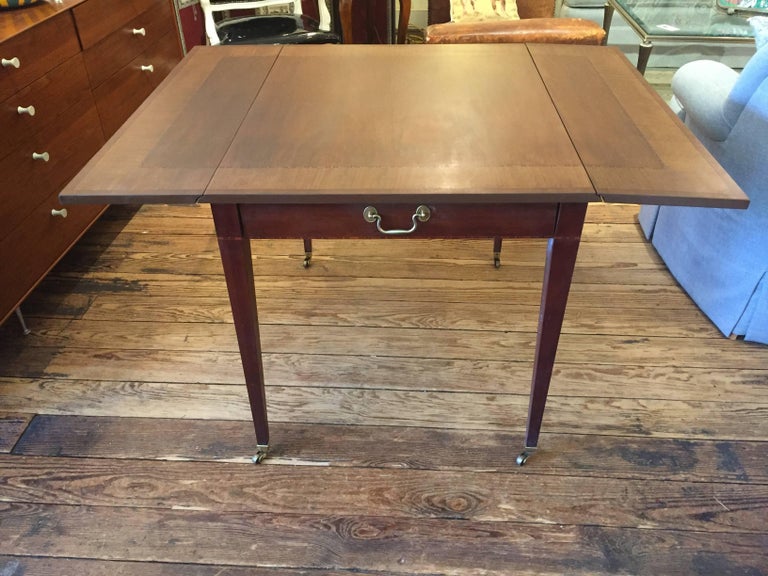 Handsome Mahogany Inlaid DropLeaf Table by Baker at 1stDibs handsome