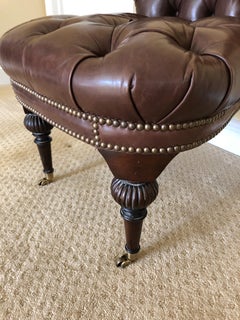 Handsome & Masculine Tufted Leather Cock Fighting Chair