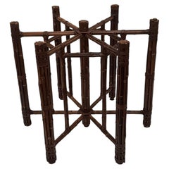 Handsome McGuire Organic Modern Bamboo Leather Wrapped Dining Table Base