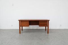 Handsome Mid-Century Danish Teak Executive Desk
