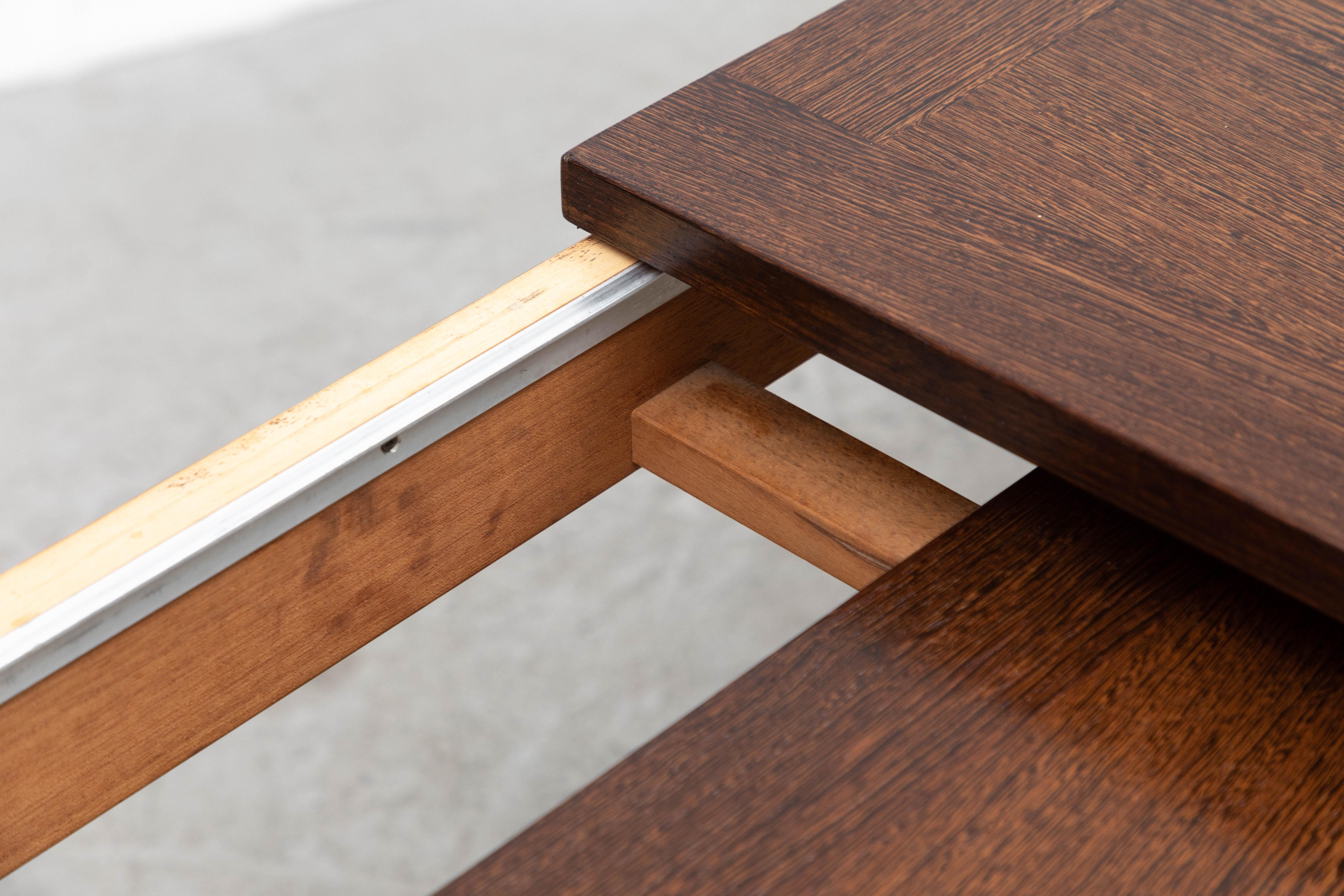 Handsome Mid-Century Fristho Wenge Extendable Dining Table with Leaf 9