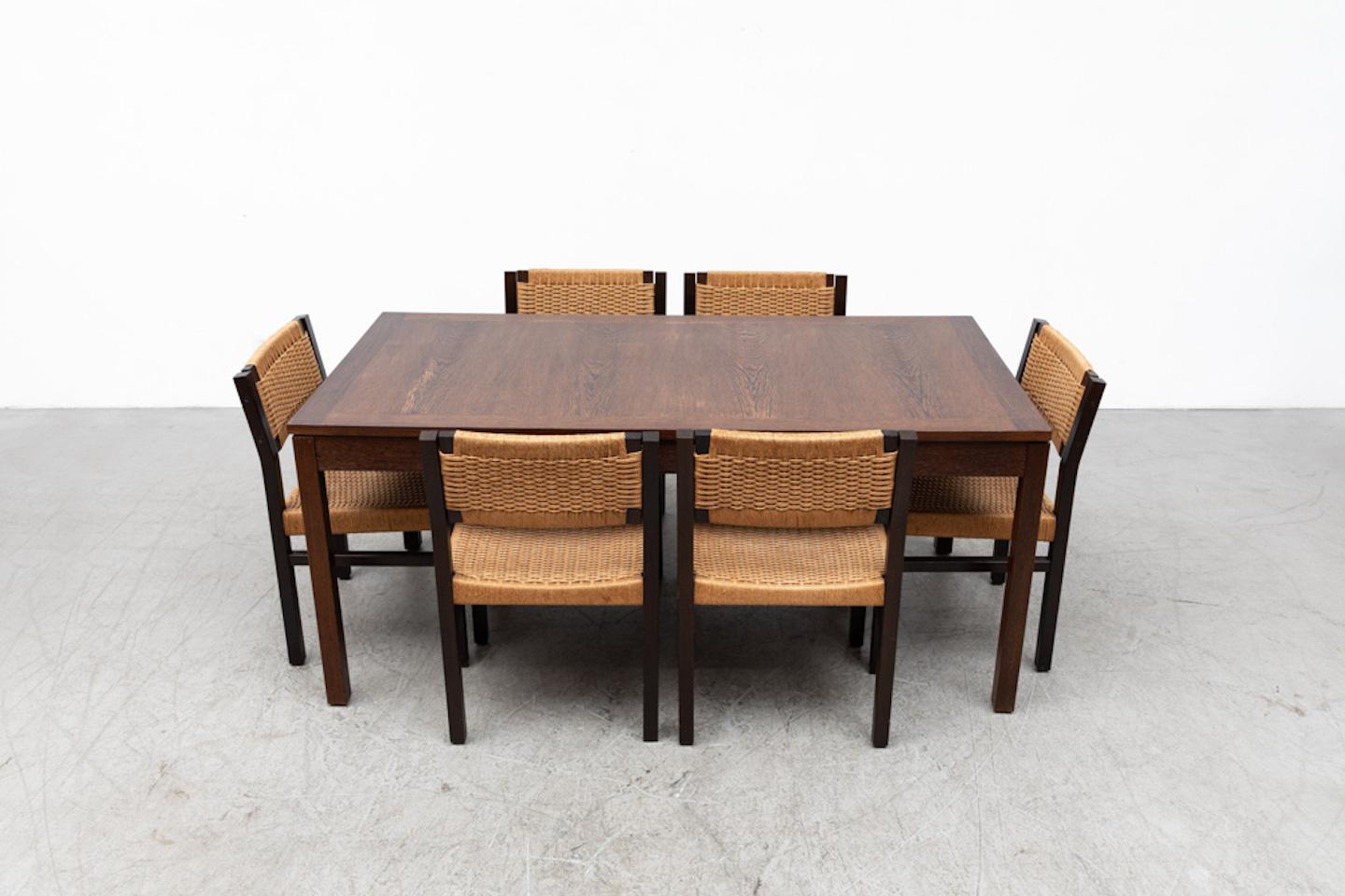Handsome Mid-Century Fristho Wenge Extendable Dining Table with Leaf 13
