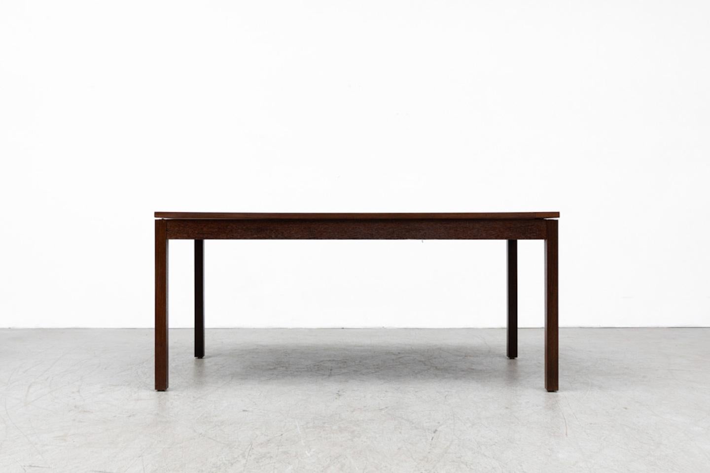 Handsome Mid-Century Fristho Wenge Extendable Dining Table with Leaf 1