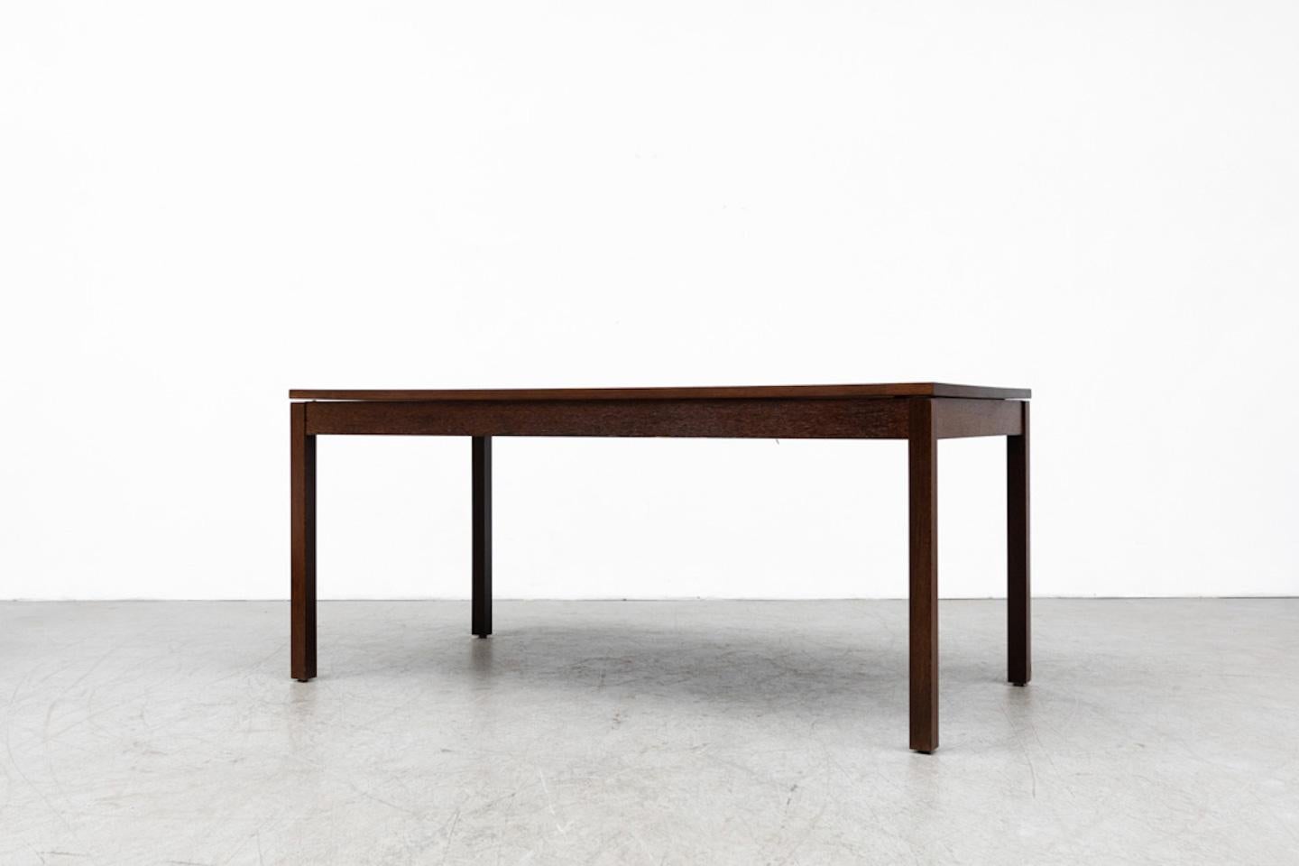 Handsome Mid-Century Fristho Wenge Extendable Dining Table with Leaf 2