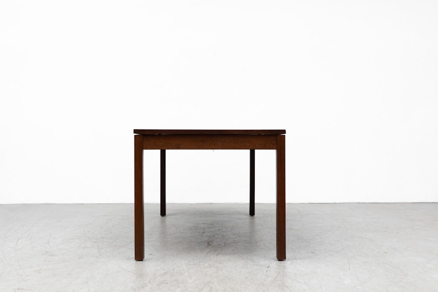 Handsome Mid-Century Fristho Wenge Extendable Dining Table with Leaf 3