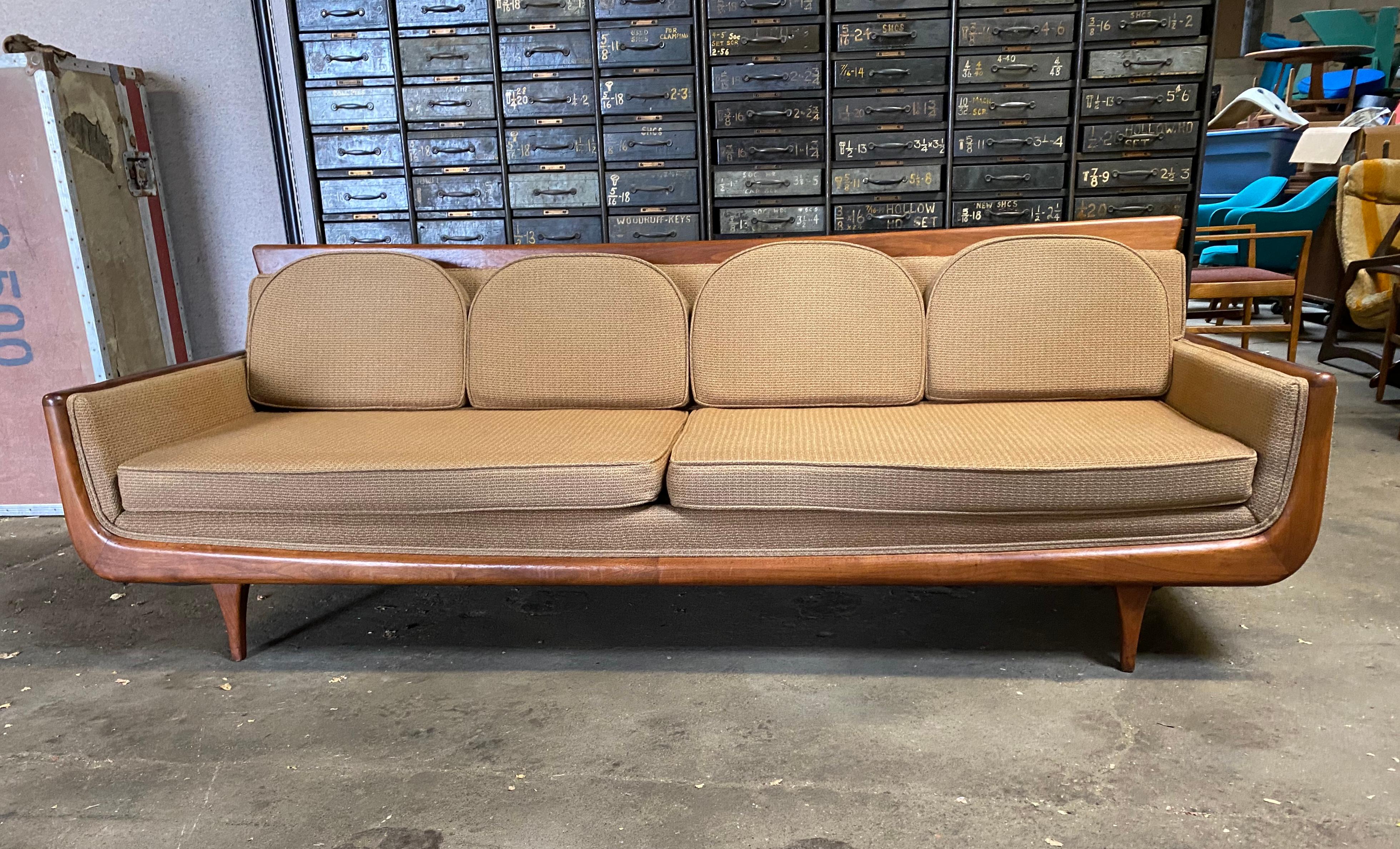 Handsome Mid-Century Modern Sofa, Manner of Adrian Pearsall 2