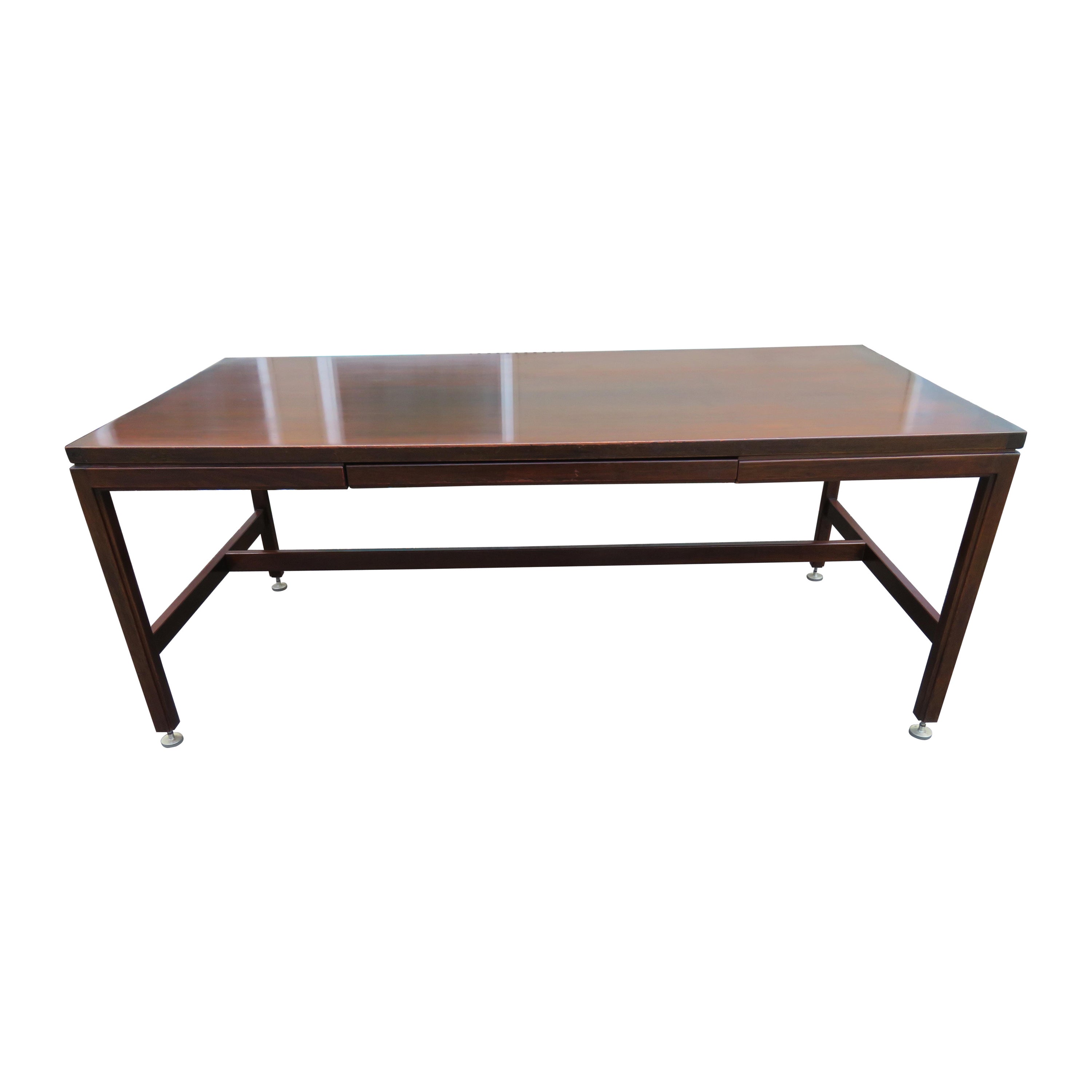 Handsome Mid-Century Modern Walnut Jens Risom Desk Table Mid-Century Modern