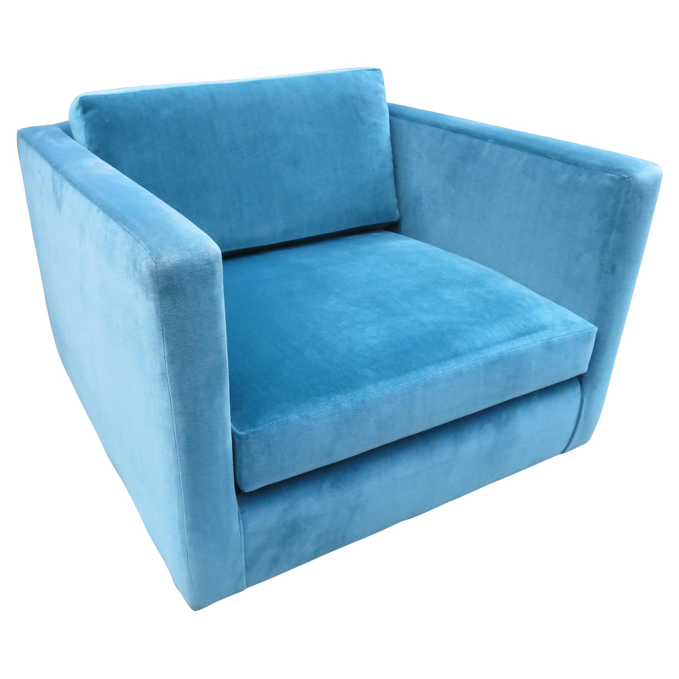 Milo Baughman - Magnifique fauteuil de salon cubique directionnel moderne mi-siècle
