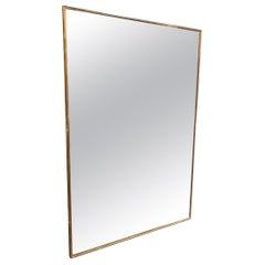 Magnifique miroir rectangulaire italien minimaliste du milieu du siècle dernier