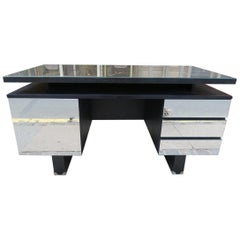 Handsome Mirrored French Desk 1970s France