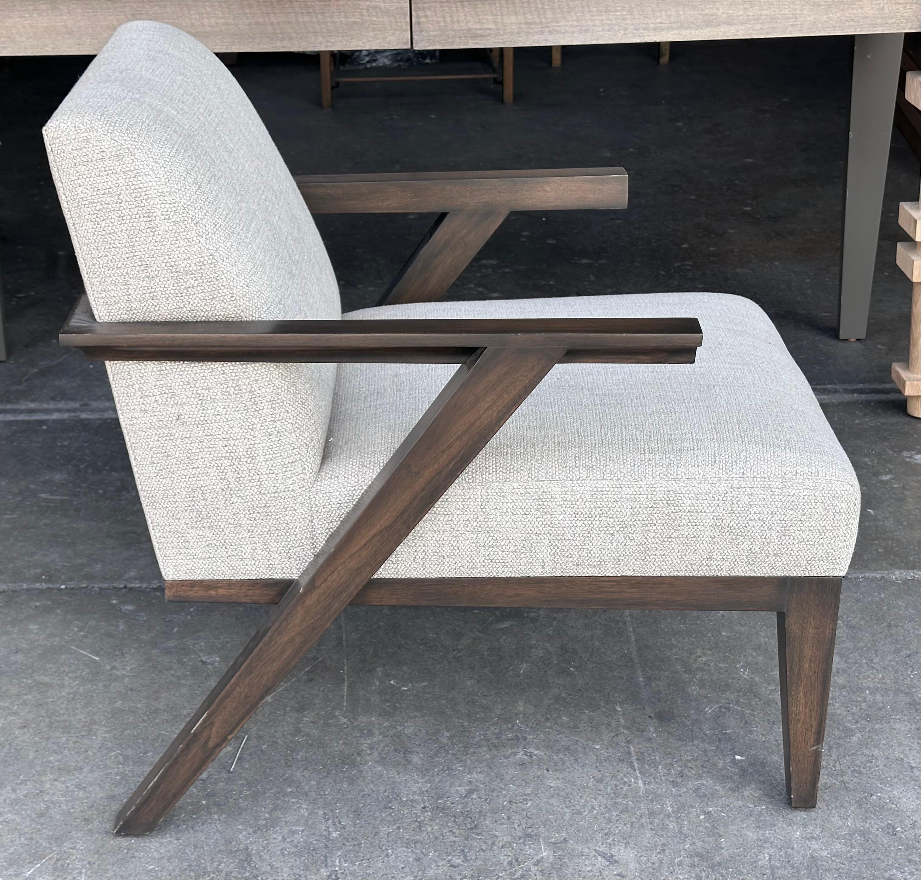 Handsome Modern Robert Marinelli Super Stylish Club Chair In Good Condition For Sale In LOS ANGELES, CA