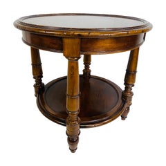 Handsome oversized side table by milling Road for Baker furniture Company