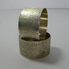 Bellissima coppia di portatovaglioli inglesi in argento sterling, 1949