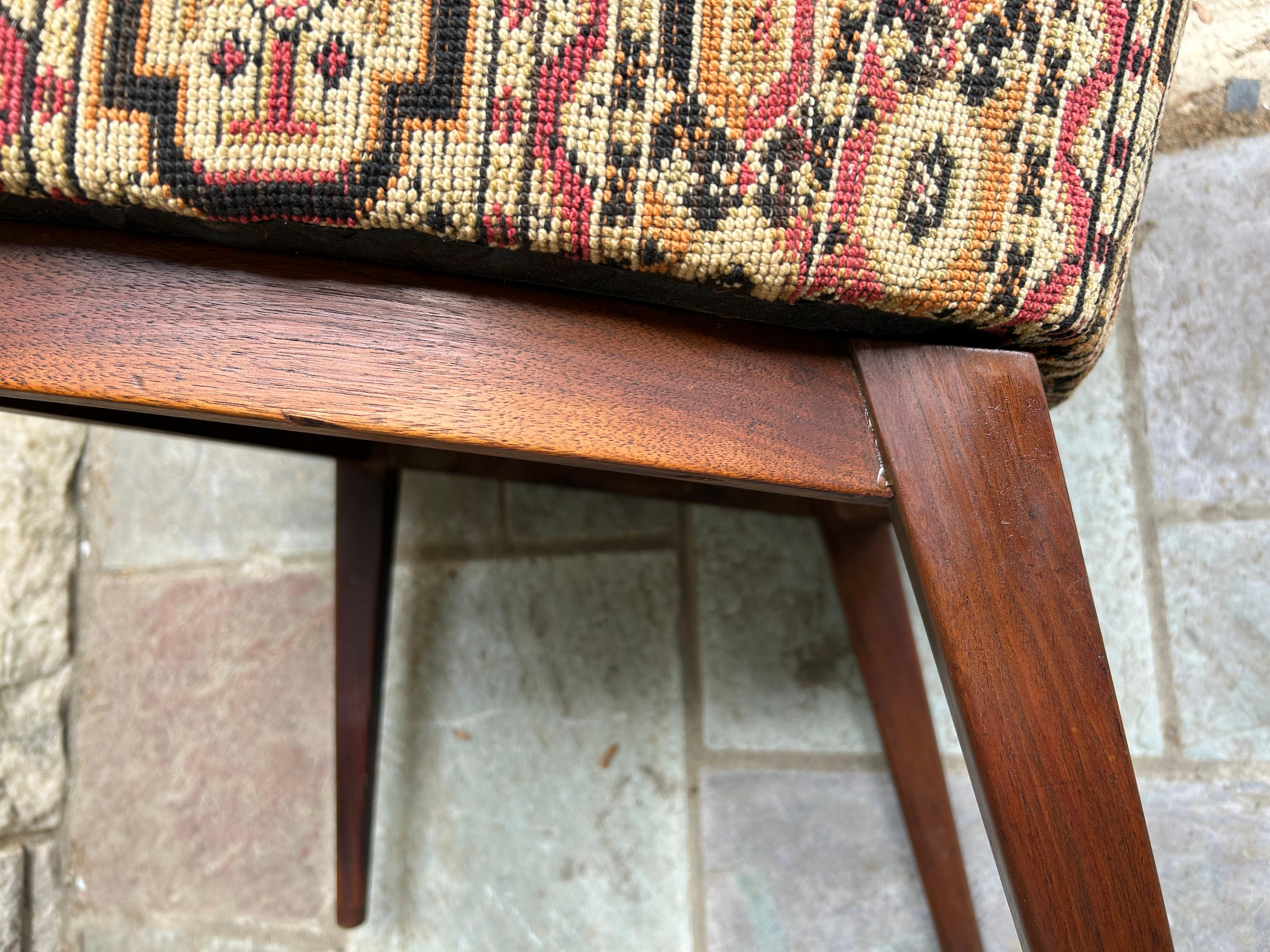Handsome Pair Kipp Stewart for Calvin Walnut Dining Chairs Mid-Century Modern For Sale 6